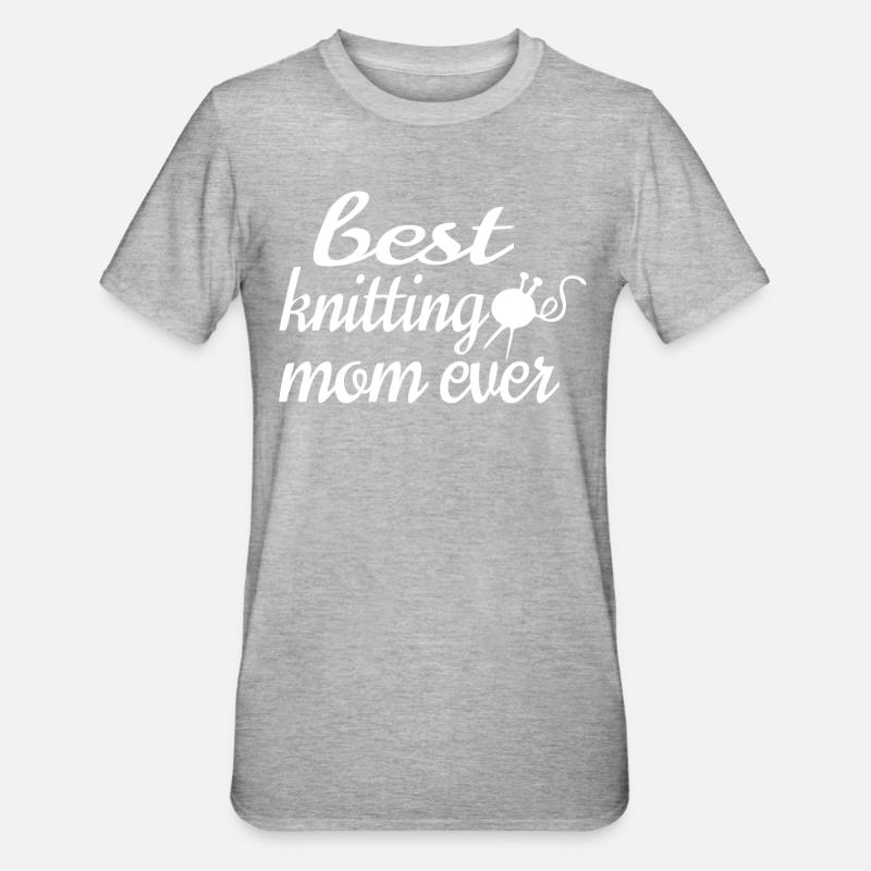 BESTE STRICKMUTTER ALLER ZEITEN - Unisex Polycotton T-Shirt - Grau meliert