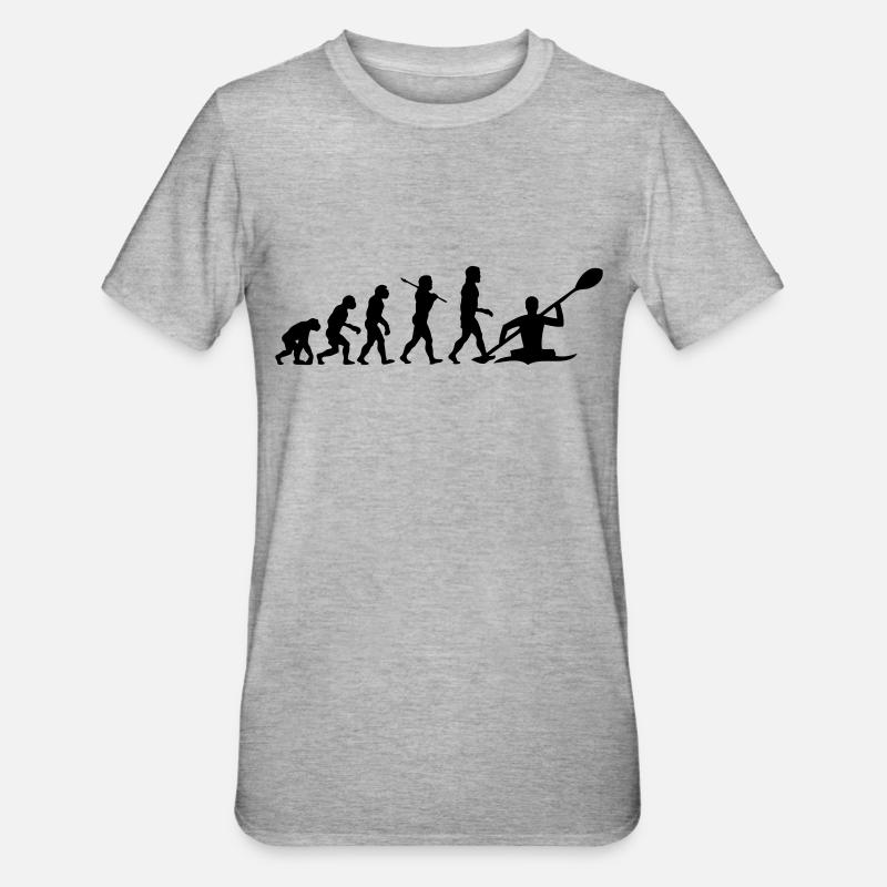 Kayaking - Kayak Evolution - T-shirt polycoton Unisexe - gris chiné