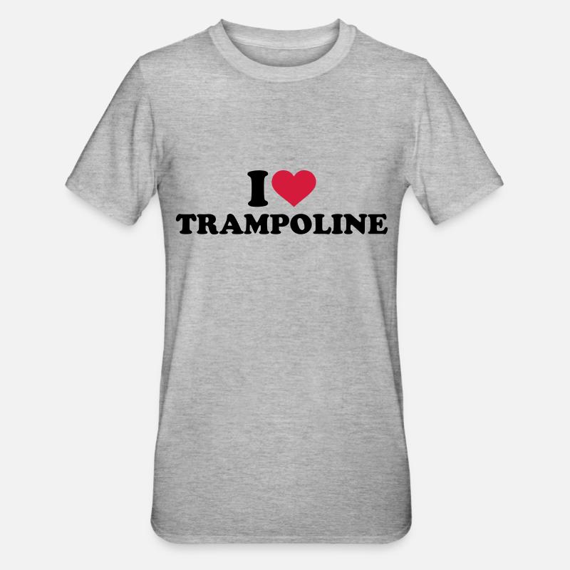Trampolin - Unisex Polycotton T-Shirt - Grau meliert