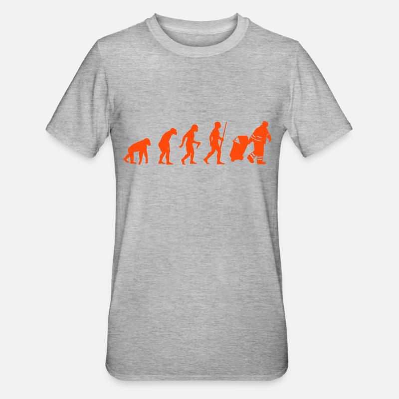 Garbage Man evolution - T-shirt polycoton Unisexe - gris chiné