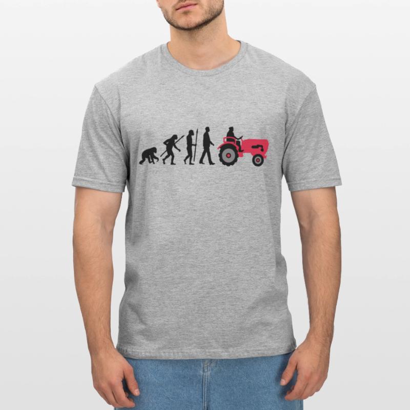evolution_bauer_mit_traktor_032013_a_3c T-shirt polycoton Unisexe