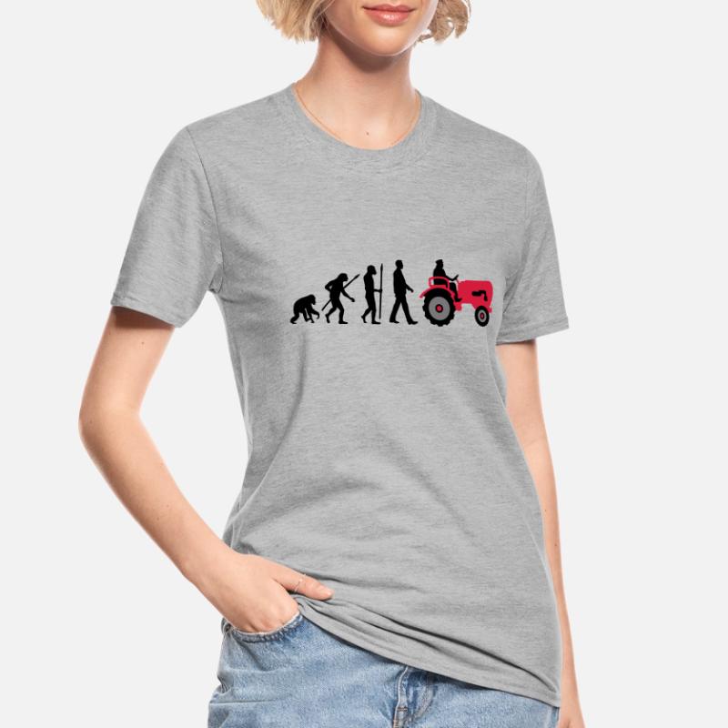 evolution_bauer_mit_traktor_032013_a_3c T-shirt polycoton Unisexe