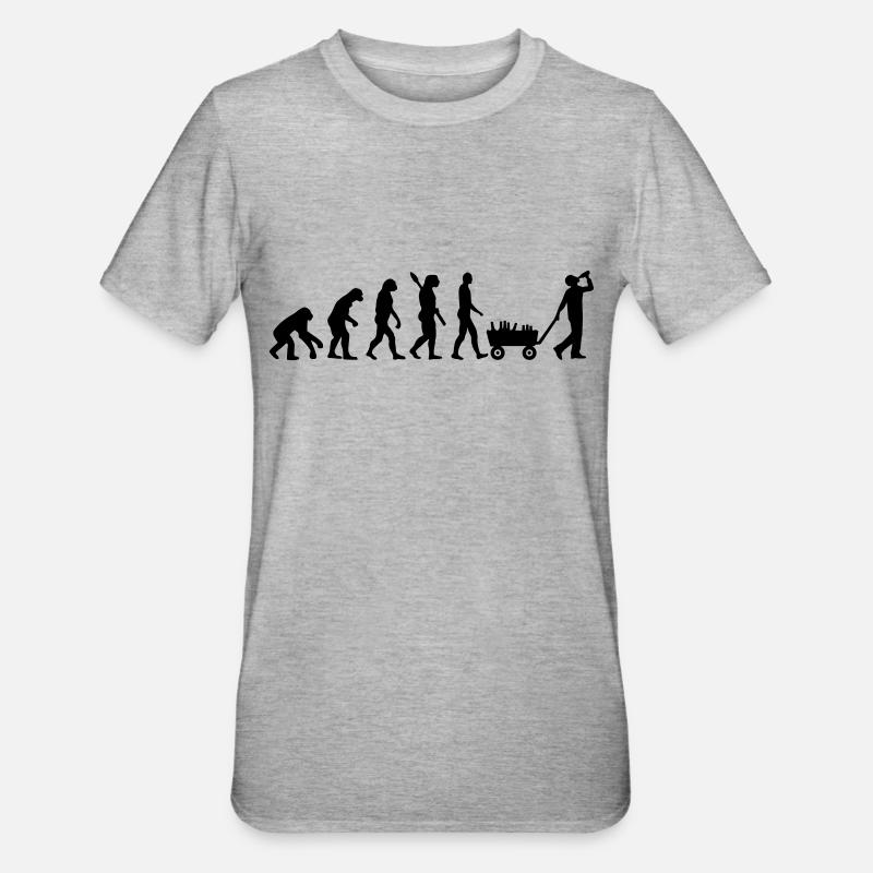 Évolution Alcool - T-shirt polycoton Unisexe - gris chiné
