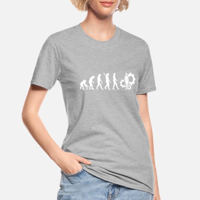 Evolution Techniker Technik White Unisex Polycotton T-Shirt