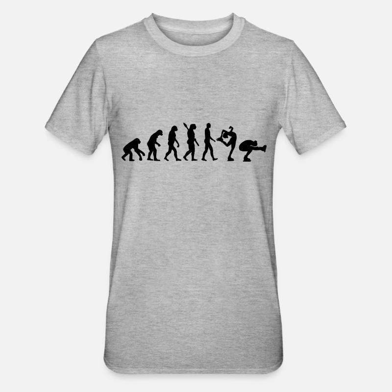 Evolution Eiskunstlauf - Unisex Polycotton T-Shirt - Grau meliert