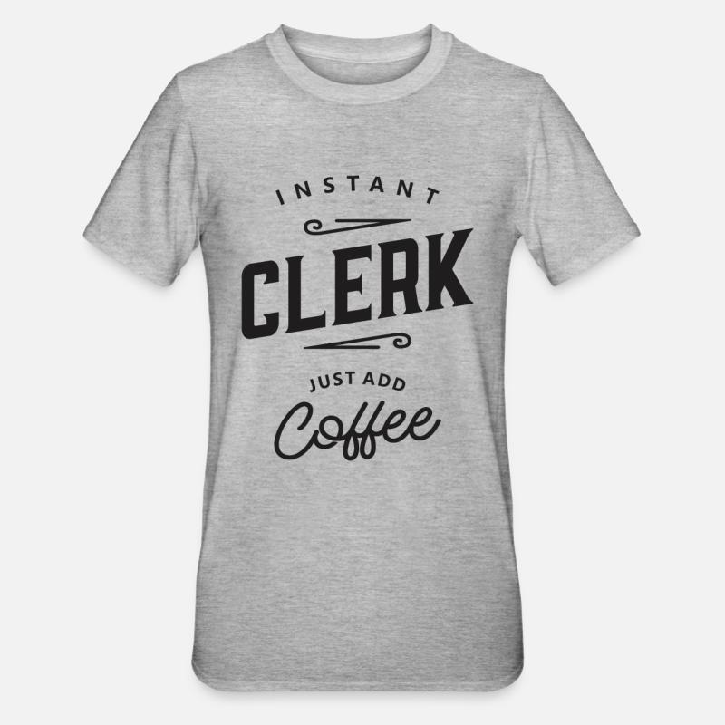 Métier de commis drôle - T-shirt polycoton Unisexe - gris chiné