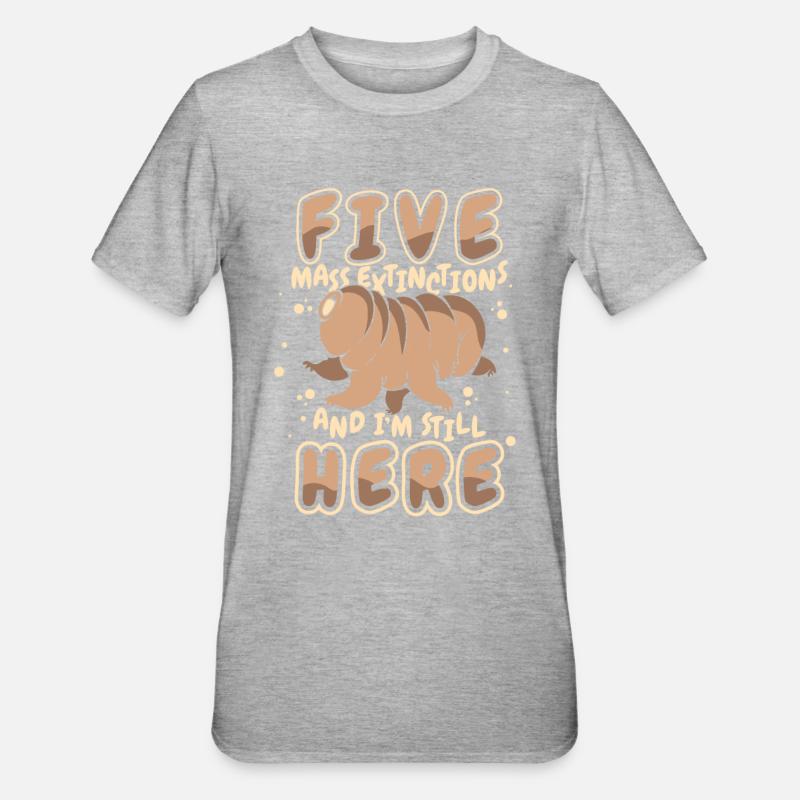 Bärtierchen - Unisex Polycotton T-Shirt - Grau meliert