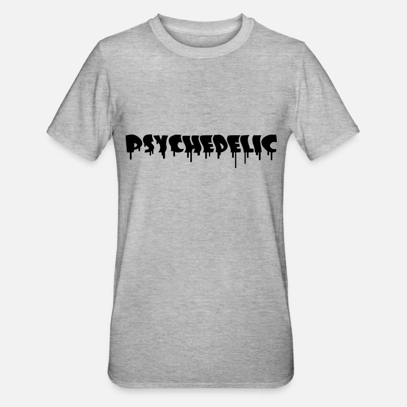 Psychedelic Graffiti - T-shirt polycoton Unisexe - gris chiné