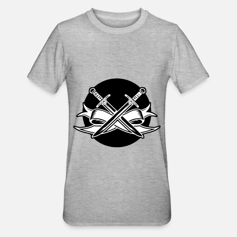 Symbole de l’épée - T-shirt polycoton Unisexe - gris chiné