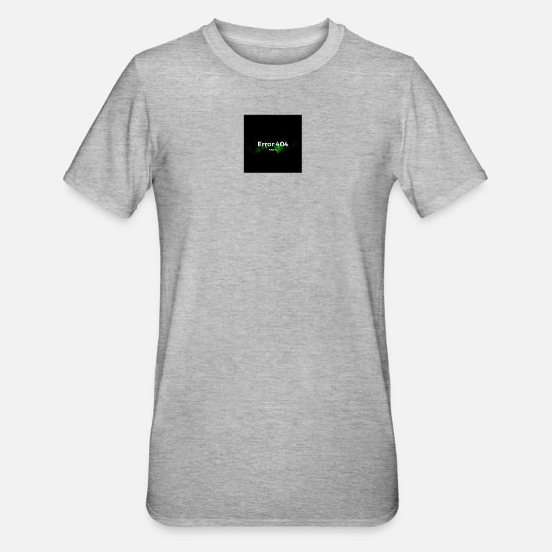 Error 404 - Unisex Polycotton T-Shirt - Grau meliert