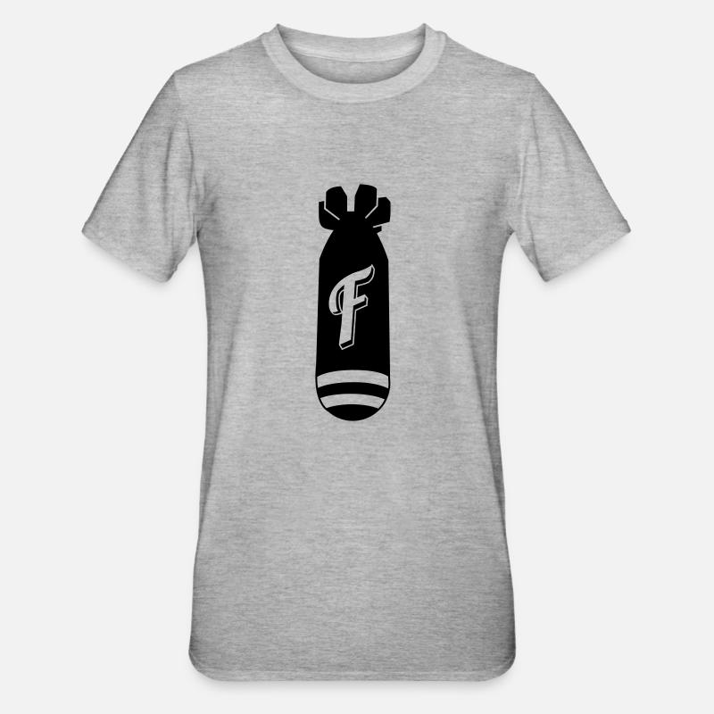 f bombe - T-shirt polycoton Unisexe - gris chiné