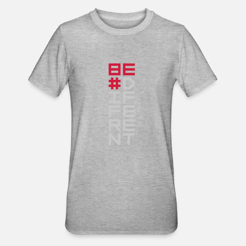 Be different Logo Design - Unisex Polycotton T-Shirt - heather grey