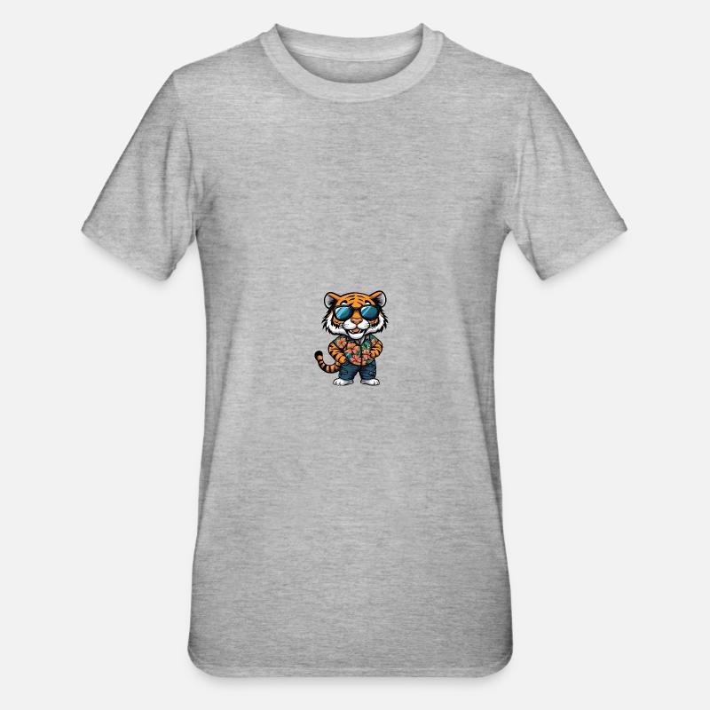 Tiger Comic Cool Été - T-shirt polycoton Unisexe - gris chiné