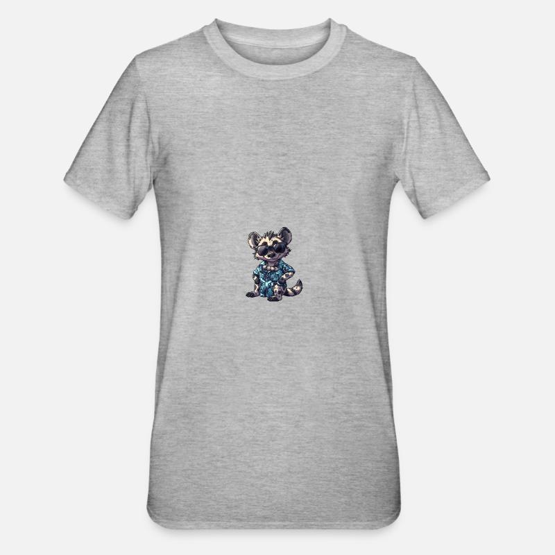 Hyäne Cool Sommer - Unisex Polycotton T-Shirt - Grau meliert