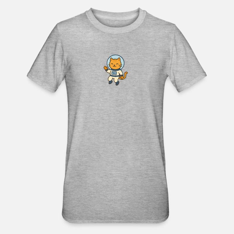 Astrochat - T-shirt polycoton Unisexe - gris chiné