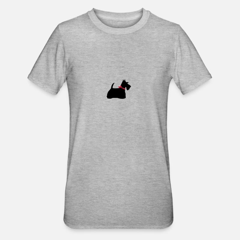 Scotch Terrier - T-shirt polycoton Unisexe - gris chiné