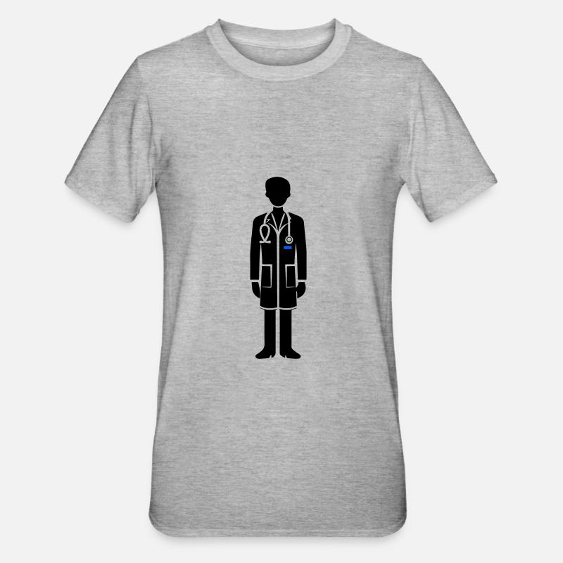 Doktor Symbol - Unisex Polycotton T-Shirt - Grau meliert