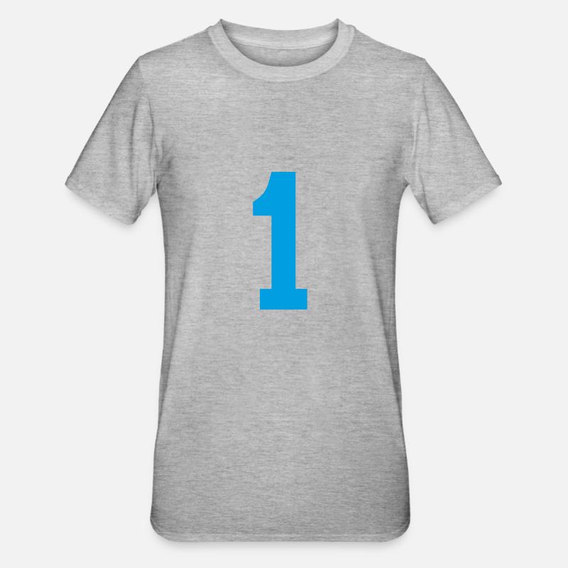 Numéro 1 Nombre de placement - T-shirt polycoton Unisexe - gris chiné