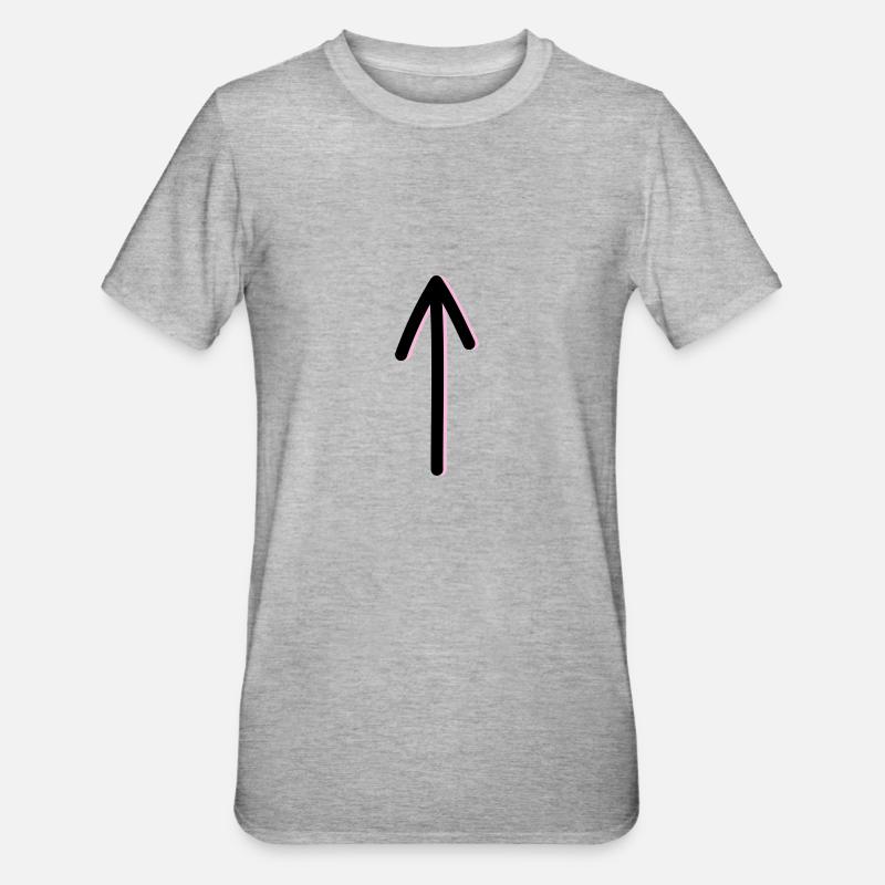 Pfeil - Unisex Polycotton T-Shirt - Grau meliert