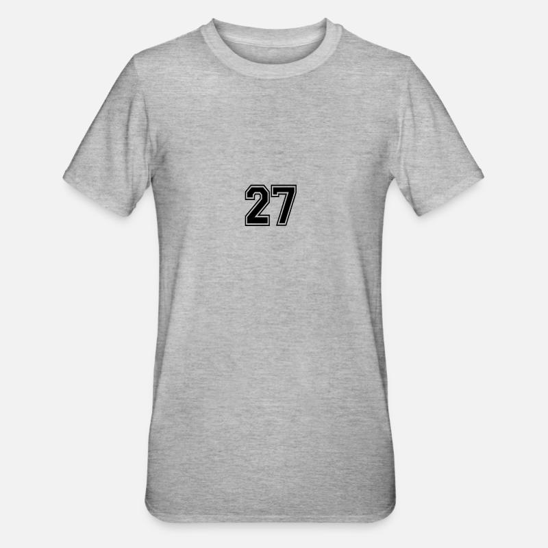 27 - Unisex Polycotton T-Shirt - Grau meliert