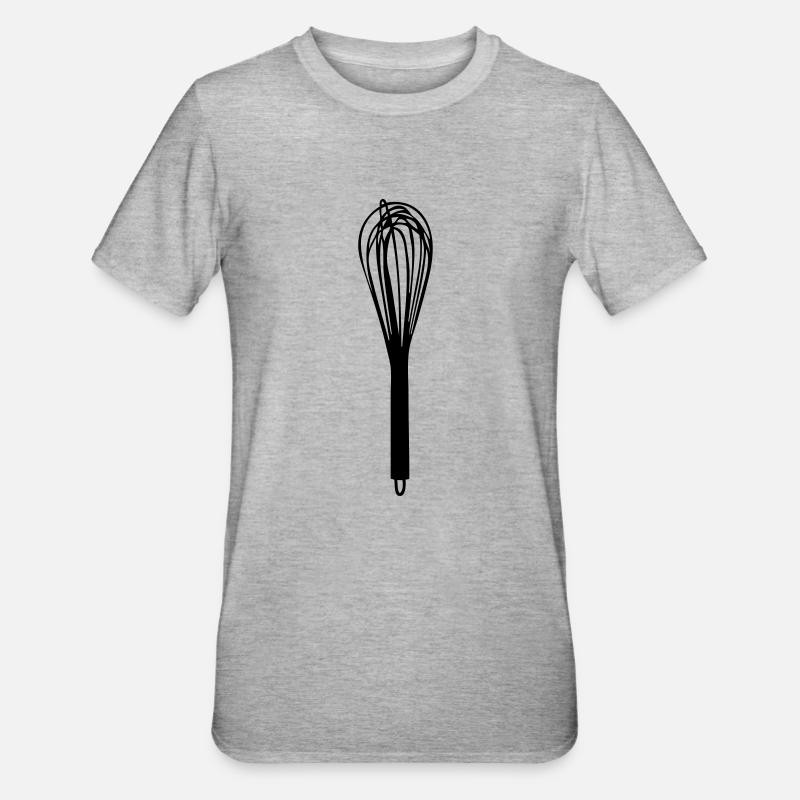 Schneebesen - Unisex Polycotton T-Shirt - Grau meliert