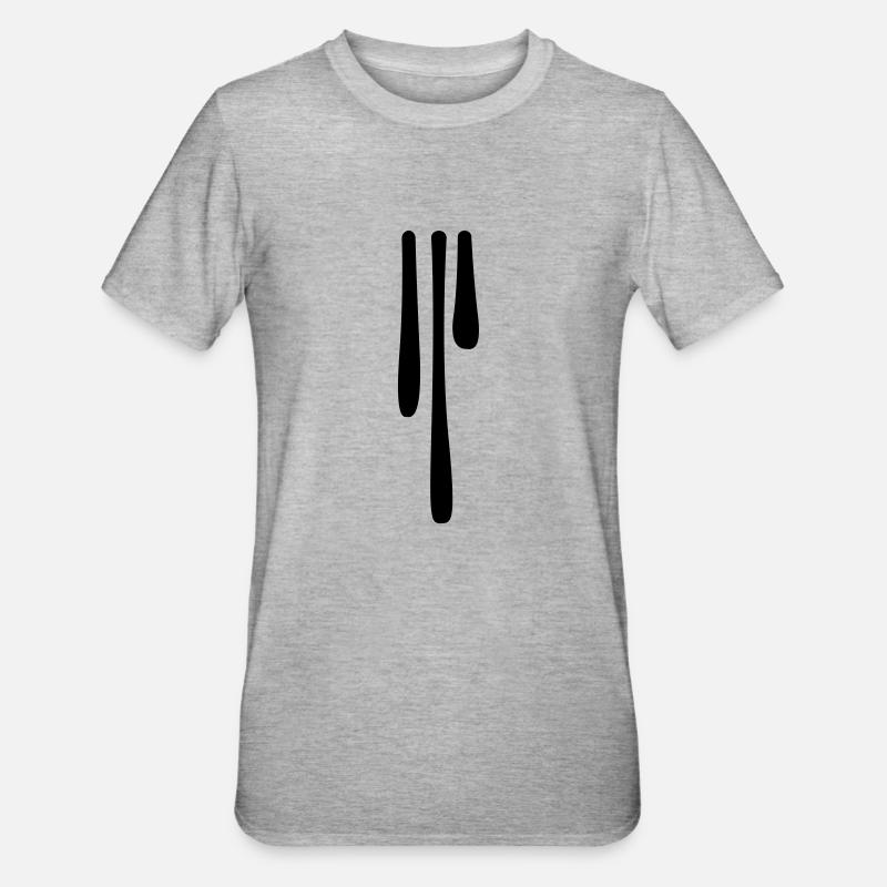 drips_4 - T-shirt polycoton Unisexe - gris chiné