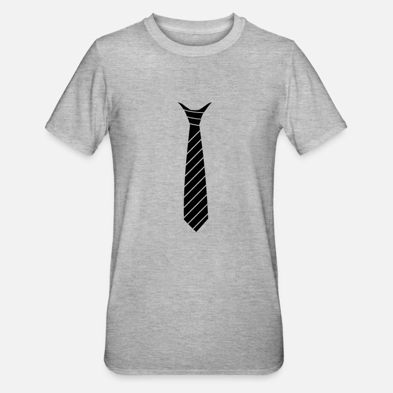 Cravate illusion - T-shirt polycoton Unisexe - gris chiné