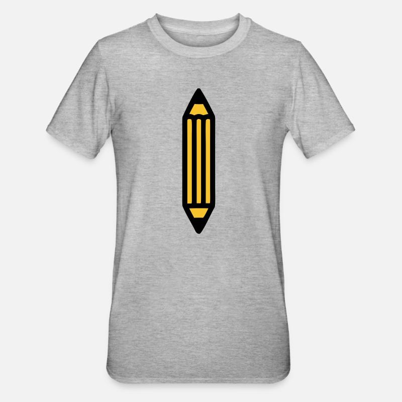 Art d’auteur au crayon - T-shirt polycoton Unisexe - gris chiné