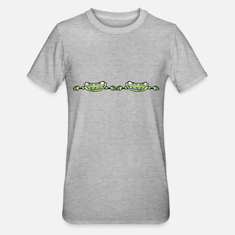 2 freunde team paar duo verstecken rahmen text - Unisex Polycotton T-Shirt - Grau meliert