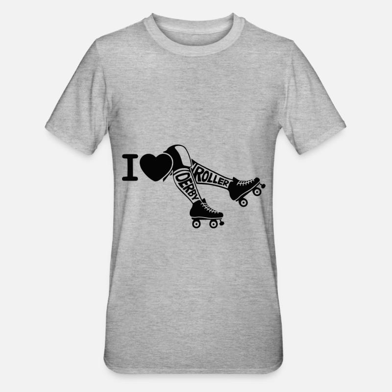 Roller Derby - T-shirt polycoton Unisexe - gris chiné