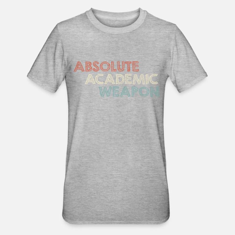 Student Absolute Academic Weapon - Unisex Polycotton T-Shirt - heather grey