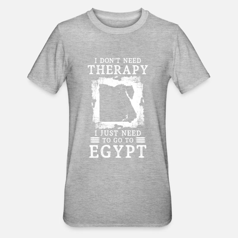 vacances en Egypte - T-shirt polycoton Unisexe - gris chiné