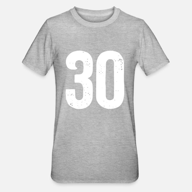 30 Numéros Blanc - T-shirt polycoton Unisexe - undefined