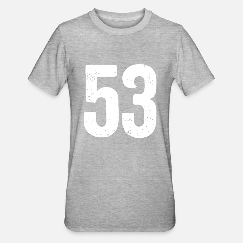 53 Numéros Blanc - T-shirt polycoton Unisexe - undefined