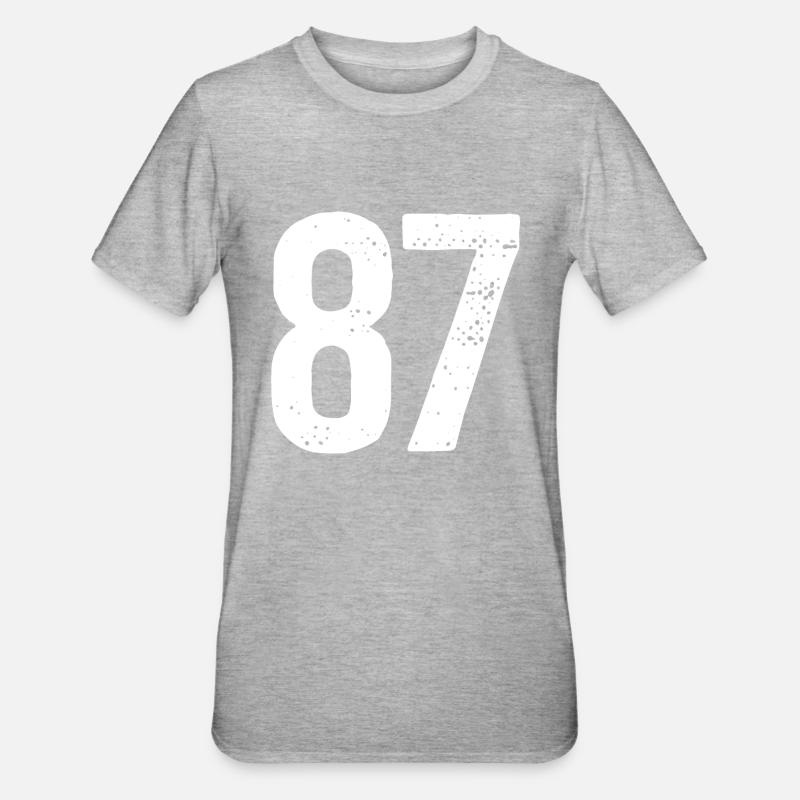 87 Numéros Blanc - T-shirt polycoton Unisexe - undefined