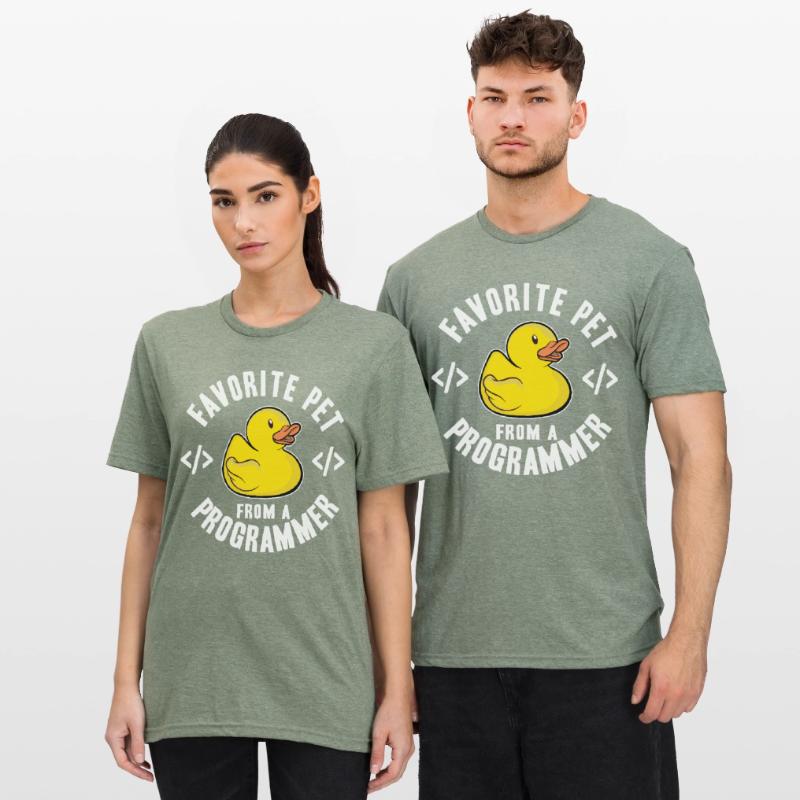Programmeurs Canard Programmation Debugging Drôle T-shirt polycoton Unisexe