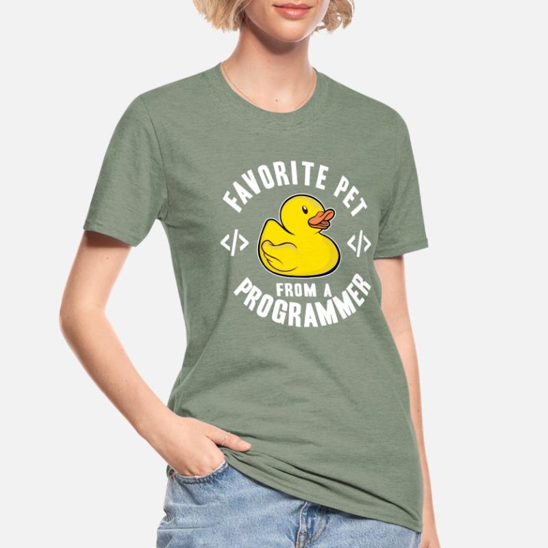 Programmeurs Canard Programmation Debugging Drôle T-shirt polycoton Unisexe