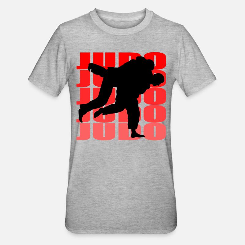 Judo - T-shirt polycoton Unisexe - gris chiné