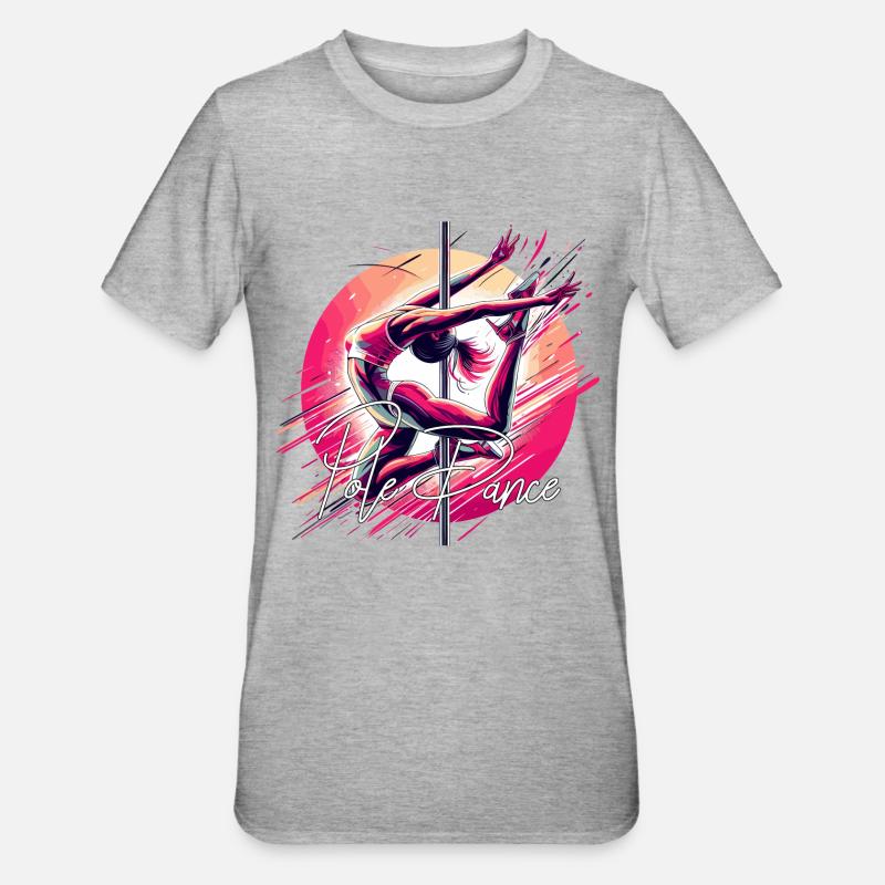 Pole Dance Dynamics pink gift - Unisex Polycotton T-Shirt - heather grey