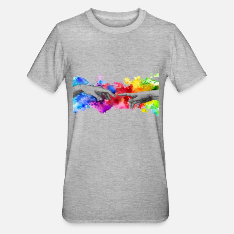 Michi Mode Trend Style Cool - T-shirt polycoton Unisexe - gris chiné