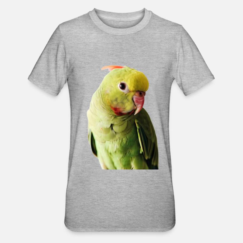 Perruche à collier - T-shirt polycoton Unisexe - gris chiné