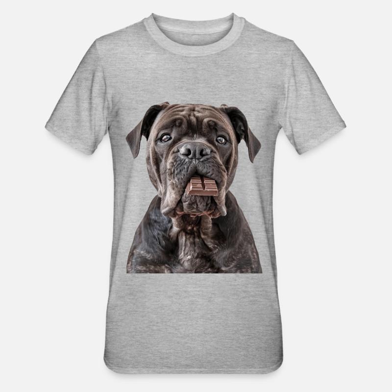 Cane Corso - Unisex Polycotton T-Shirt - Grau meliert