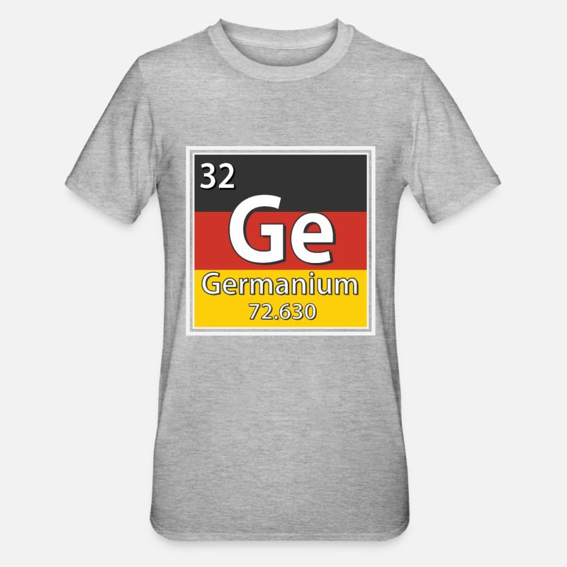 Germanium Element Periodic Table - Unisex Polycotton T-Shirt - heather grey