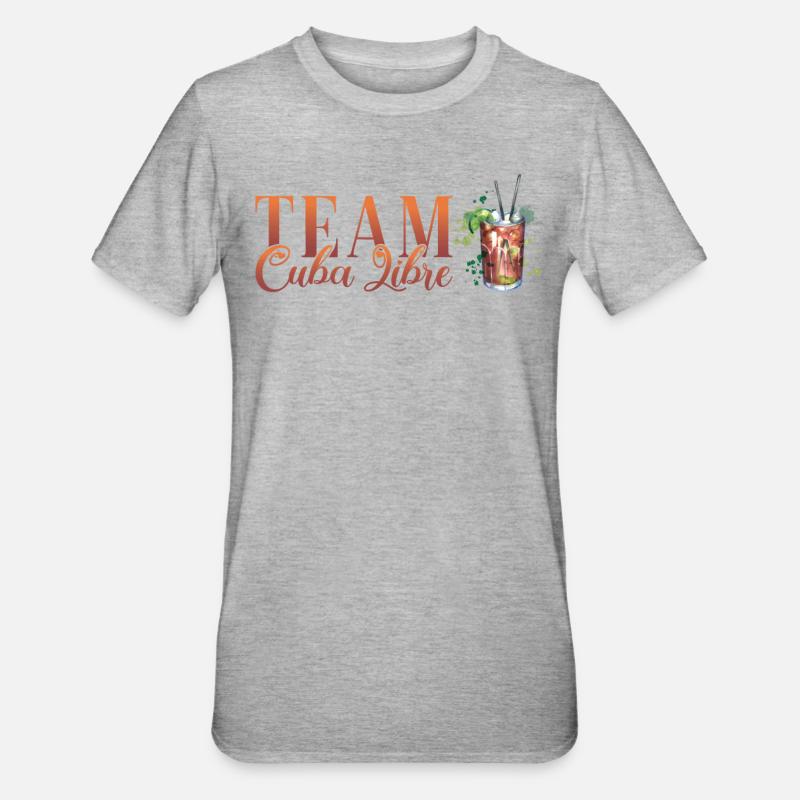 Team Cuba Libre Cocktail Bartender - Unisex Polycotton T-Shirt - heather grey