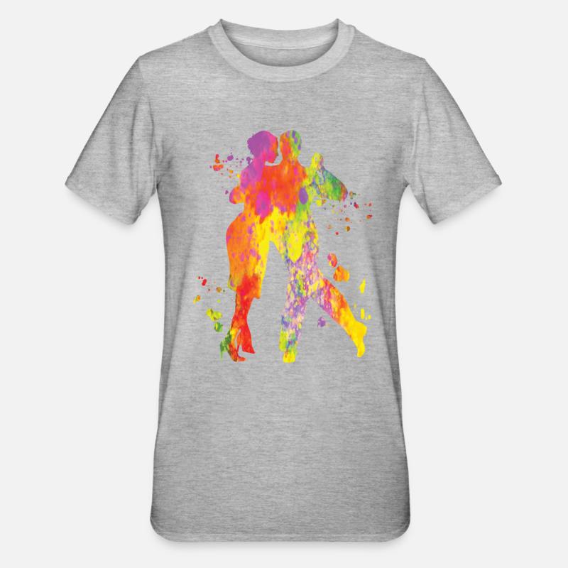 Tango Argentin Danse Milonga Vals - T-shirt polycoton Unisexe - gris chiné