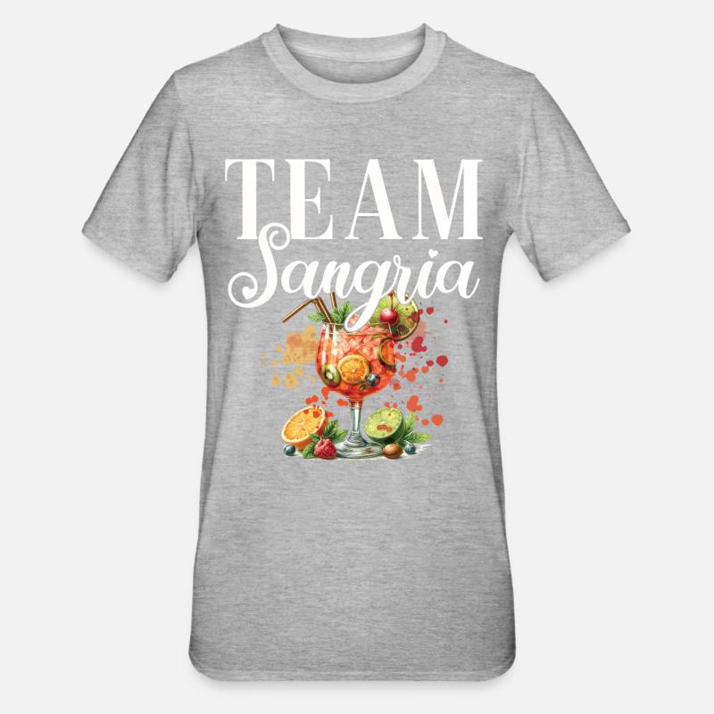 Cocktail Bartender Team Sangria - T-shirt polycoton Unisexe - gris chiné