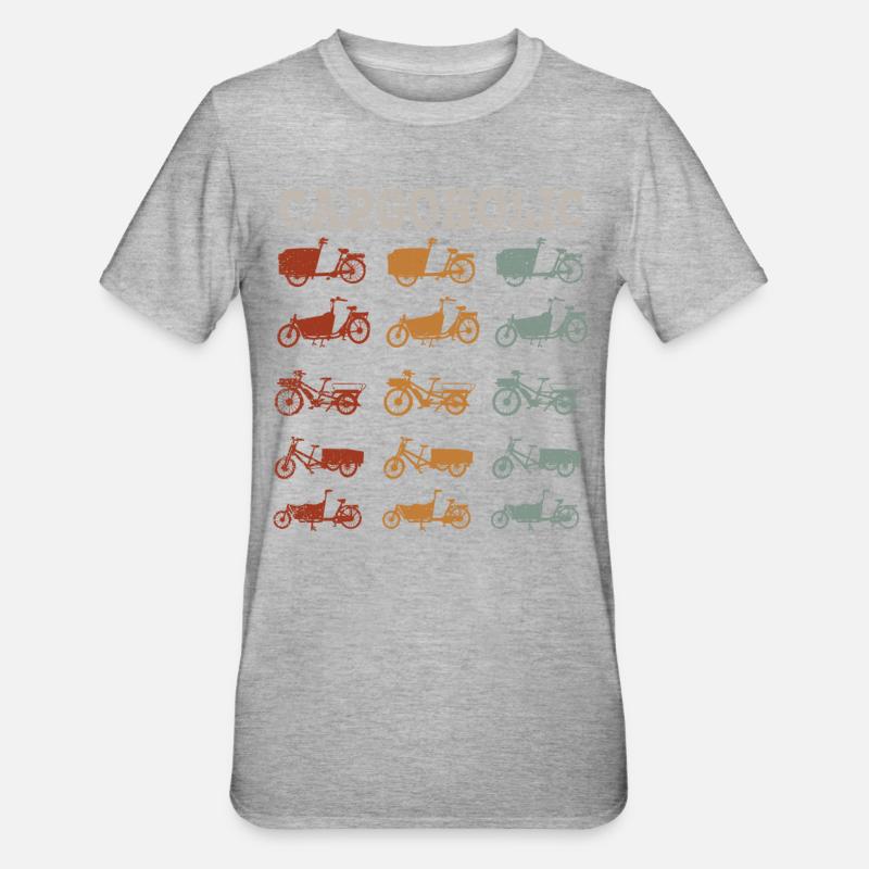 Vélo cargo Cargoholic Vélo cargo - T-shirt polycoton Unisexe - gris chiné