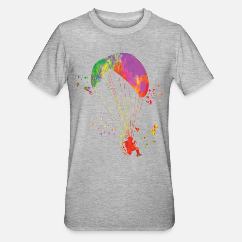Parapente motorisé Paramoteur Paramoteur - T-shirt polycoton Unisexe - gris chiné