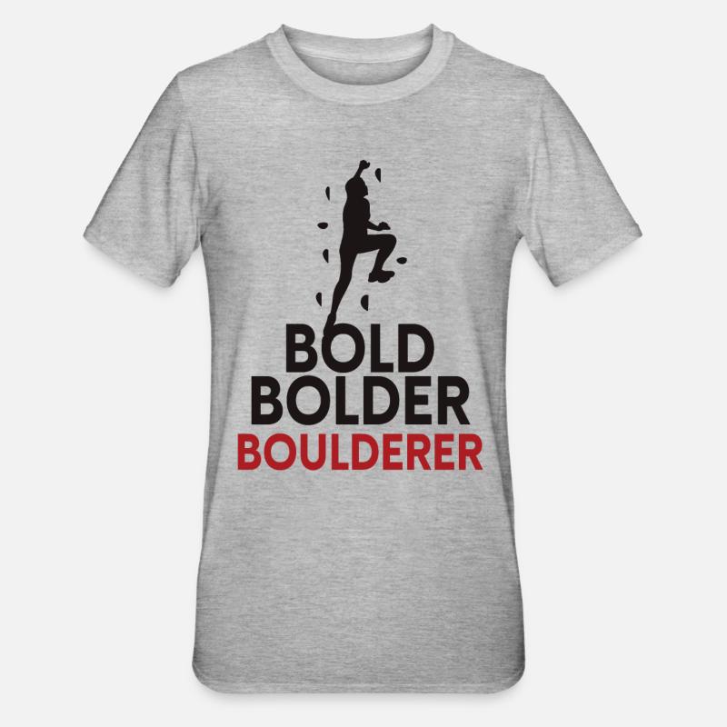 Bold Bolder Bloc de bloc - T-shirt polycoton Unisexe - gris chiné