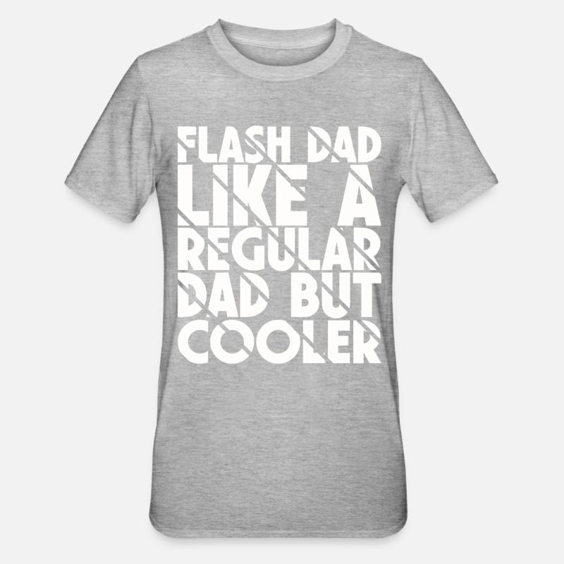 Bouldering Flash Papa Boulderer - Unisex Polycotton T-Shirt - heather grey